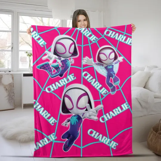Personalized Spidey Blanket/Ghost Spider-Girl/Spidey and his Amazing Friends