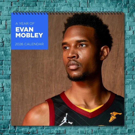 Discover Evan Mobley 2026 Wall Calendar, 12-Month Sports & Celebrity Fan Collectible