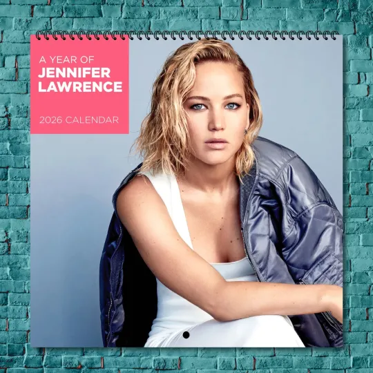 Discover Jennifer Lawrence 2026 Wall Calendar, 12-Month Star Wall Calendar