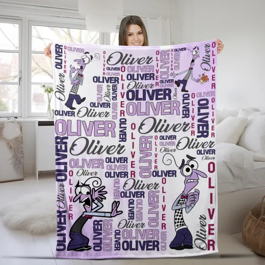Discover Personalized Fear Watercolor Disney Pixar Inside Out Blanket, Disgust Sadness