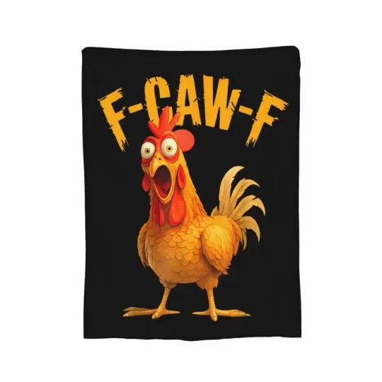 Discover F-Caw-F Chicken Fleece Blanket, Gift for Kid