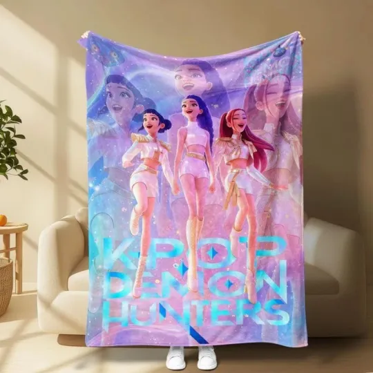 Discover KPOP Hunters Fleece Blanket, Gift For Fans