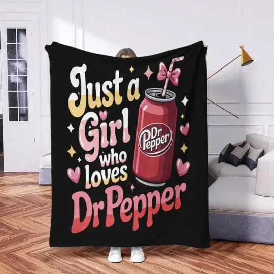 Dr.Pepper Fleece Blanket, Gift for Kid