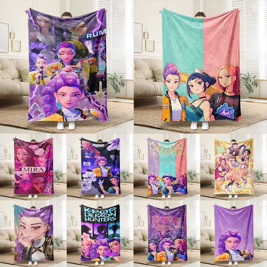 Discover KPop Demon Hunters Cute Fleece Blanket