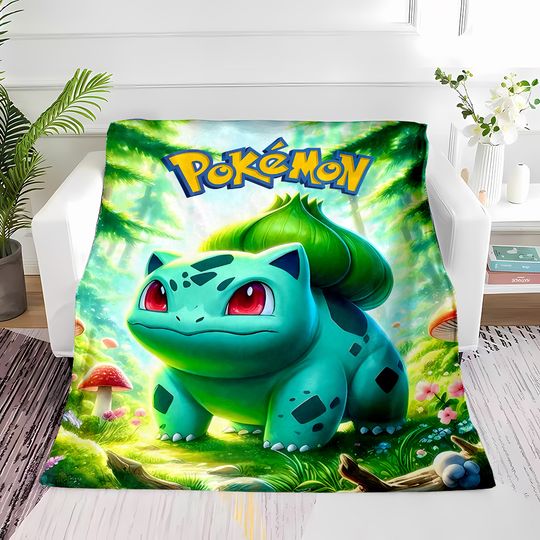 PKM Bulbasaur Fleece Blanket