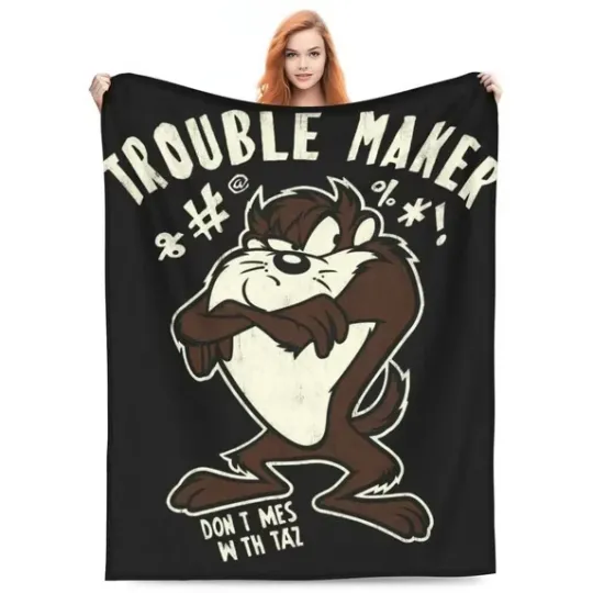Discover Tasmanian Devil Taz Looney Tunes Cartoon Movie Fleece Blanket
