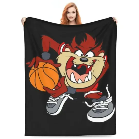 Discover Looney Tunes Tasmanian Devil Taz Looney Tunes Cartoon Movie Fleece Blanket