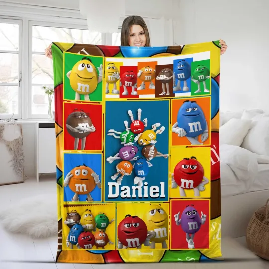 Discover M And M Candy Blanket, Personalized M&M's World Blanket, M And M Family