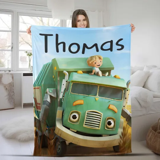 Trash Truck Blanket/Trash Truck Blanket/Trash Truck Birthday Gifts/Truck Lover
