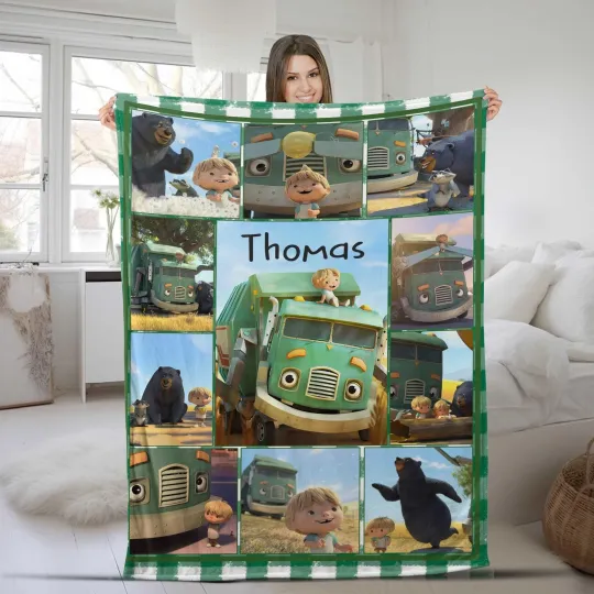 Discover Trash Truck Blanket/Trash Truck Blanket/Trash Truck Birthday Gifts/Truck Lover