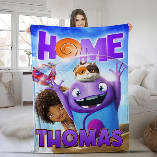 Discover Personalized Oh Home Fleece Blanket, Oh Home Blanket, Boov Oh Baby Blanket,