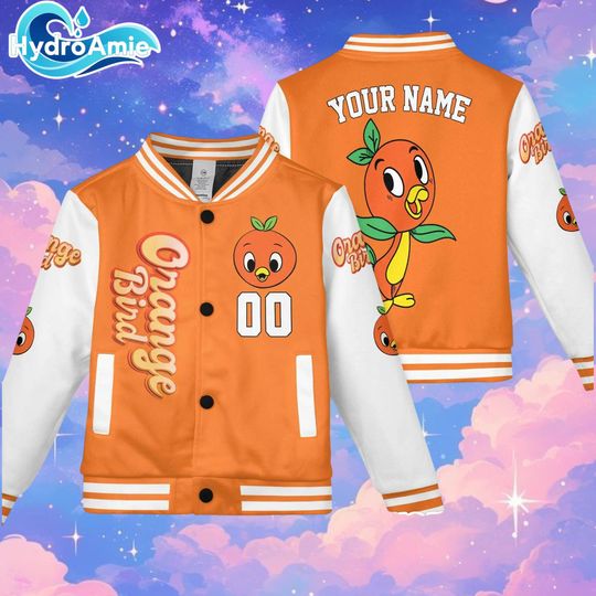 Discover Custom Orange Bird Varsity Jacket, Disney Orange Bird Baseball Jacket, Disney Baseball Jacket Team Outfit