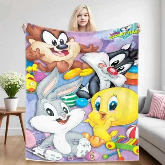 Discover Looney Tunes Baby Gifts Music Cartoon Movie Fleece Blanket