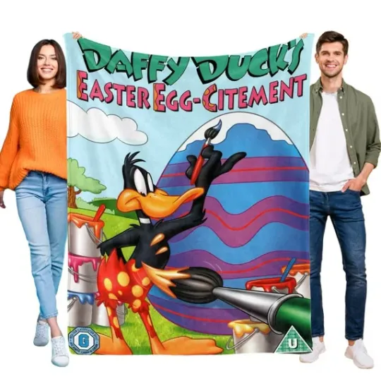 Discover Daffy Duck Characters Blanket, Looney Tunes Cartoon Movie Fleece Blanket