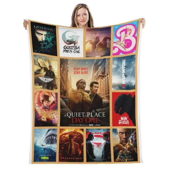 Discover (Personalized) Big Cinema Movies Fleece Plush Fleece Blanket, Gift for Friends.