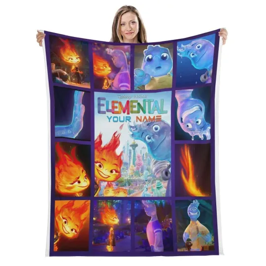Discover Peronalized Elemental Fleece Plush Fleece Blanket Gift for Friends