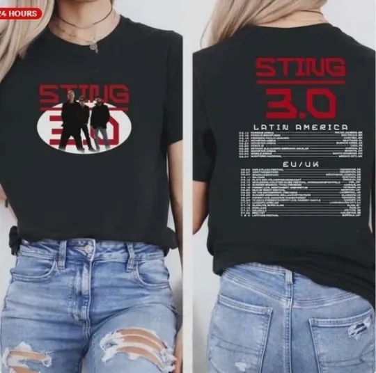 Discover Sting 3.0 Tour T-Shirt Sting Concert T-Shirt Sting 3.0 Tour tee Sting 2026 tour