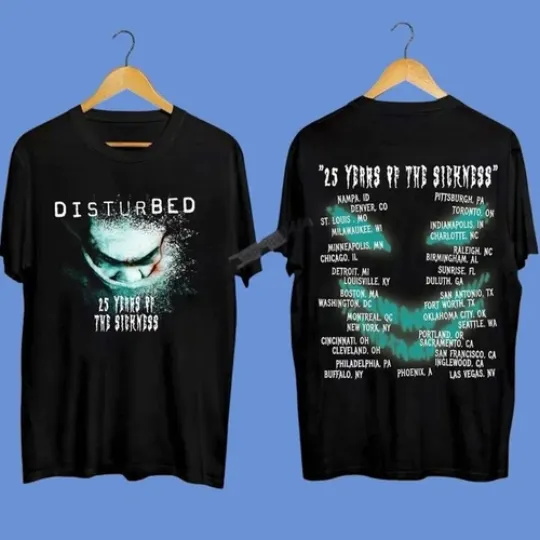 Discover Disturbed Tthe Sickness 25th Anniversary Tour 2026 Shirt Fans Gift