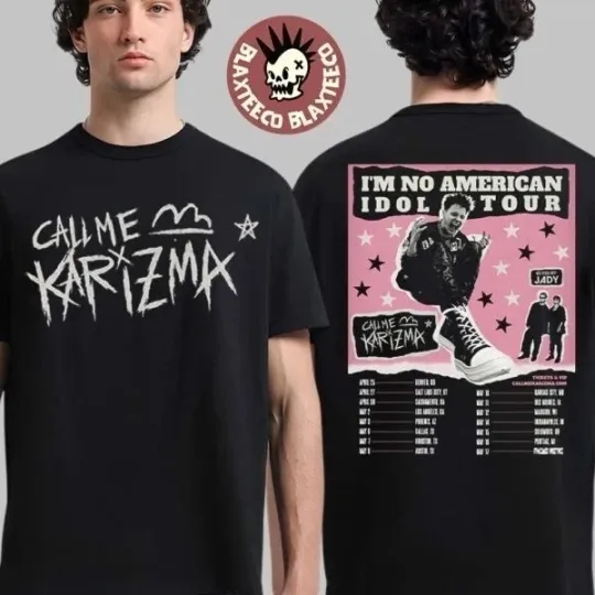 Discover Call Me Karizma Im No American Idol Tour 2026 Double Sided T-Shirt