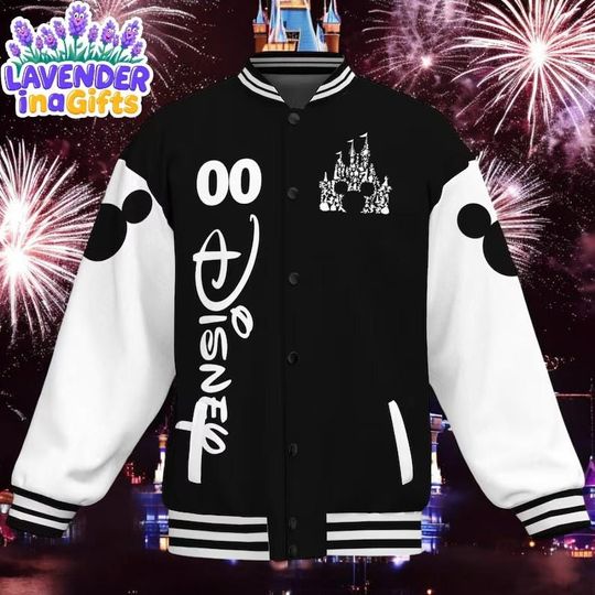 Discover Custom Disney Character Castle Varsity Jacket, Adult Varsity Jacket, Personalized Disney Jacket,Baseball Team Outfit, Disney Uniform Varsity
