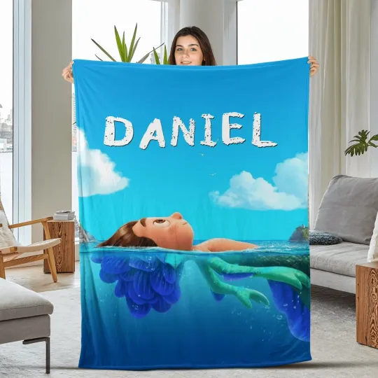 Discover Personalized Luca Fleece Blanket, Luca Birthday, Luca Birthday Decorations