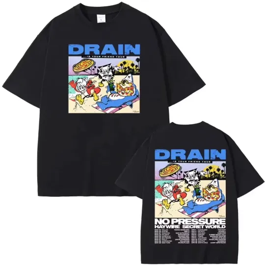 Discover DRAIN Band IS YOUR FRIEND TOUR 2026 Double Sided T-Shirt