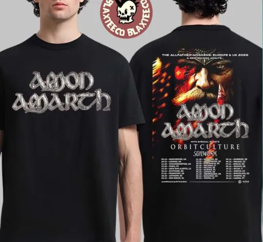 Amon Amarth The Allfather Awakens Europe And UK 2026 Tour Shirt