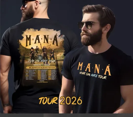 Discover Mana Tour 2026 Unisex Double Sided T-Shirt