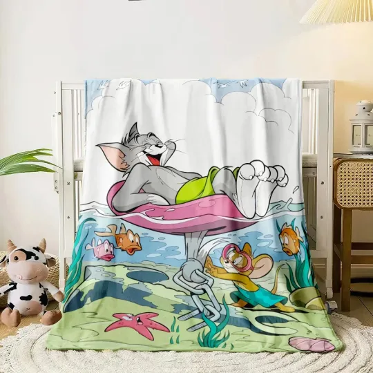 Discover Summer Tom Jerry Fleece Blanket Tom And Jerry Movie Cartoon Gifts Blanket