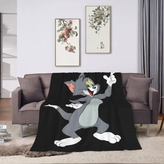 Funny Tom And Jerry Movie Cartoon Fleece Blanket