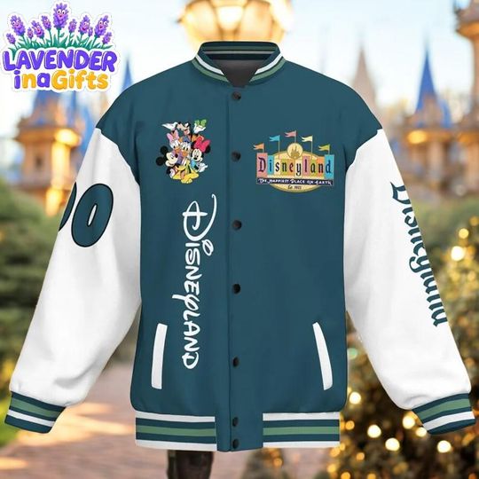 Discover Custom Varsity Jacket Disneyland Dark Blue Color, Personalized Disneyland Mickey Mouse The Original, Birthday Gift for kids