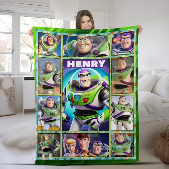 Discover Personalized Name Blanket, Personalized Toy Story Plush Fleece Blanket