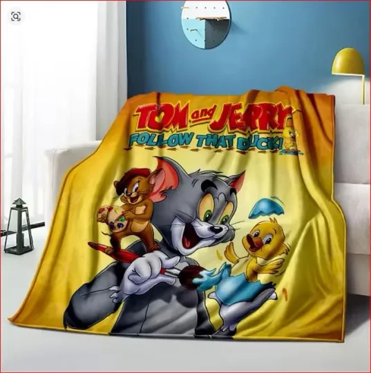 Discover Follow That Duck Tom Jerry Cartoon Blanket Tom And Jerry Movie Fleece Blanket