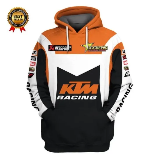 3D Printing Hoodie Motogp KTM Racing Motorcycle Hoodie