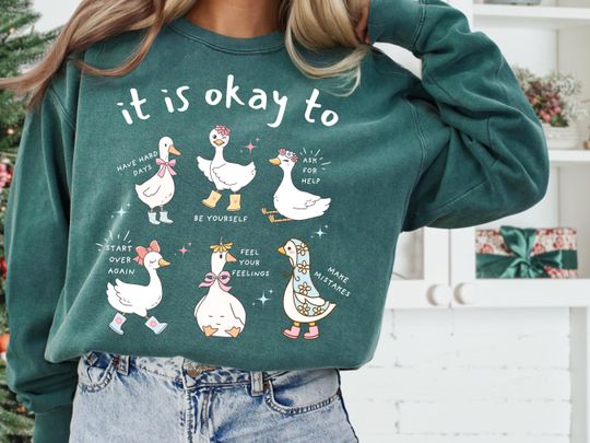 Discover Cute Goose Motivational Png for Shirt, Mental Health Png, School Counsellor Png, Words Of Affirmation Png, Mental Health Awareness Png