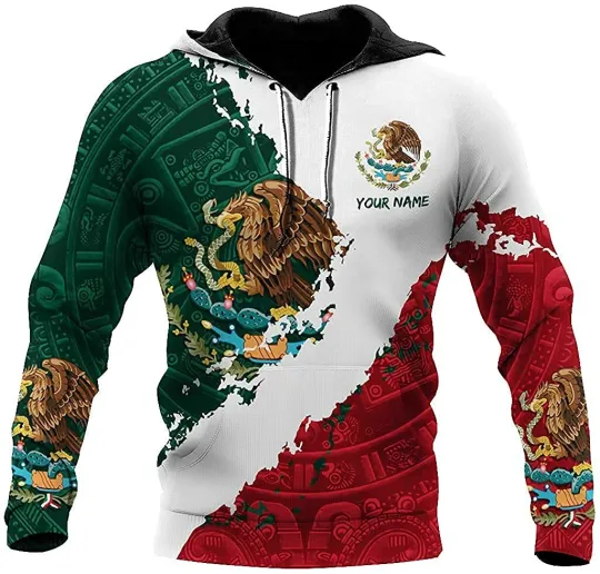 Discover Personalized Mexico Hoodie 3d All Over Printed Mexico Hoodie Custom Name