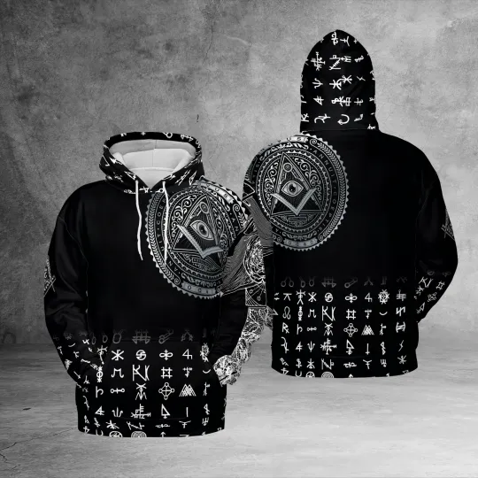 Discover Freemasonry Tattoo Hoodie 3D Hoodie Size S-5XL
