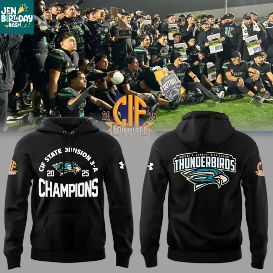 Discover KENNEDY CIF STAE DIVISON 2025 CHAMPIONS, 3D HOODIE, AOP
