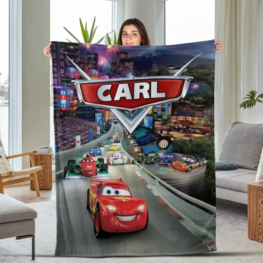 Discover Personalized Lightning McQueen Cars Fleece Blanket Pixar Cars Blanket Cars Bab