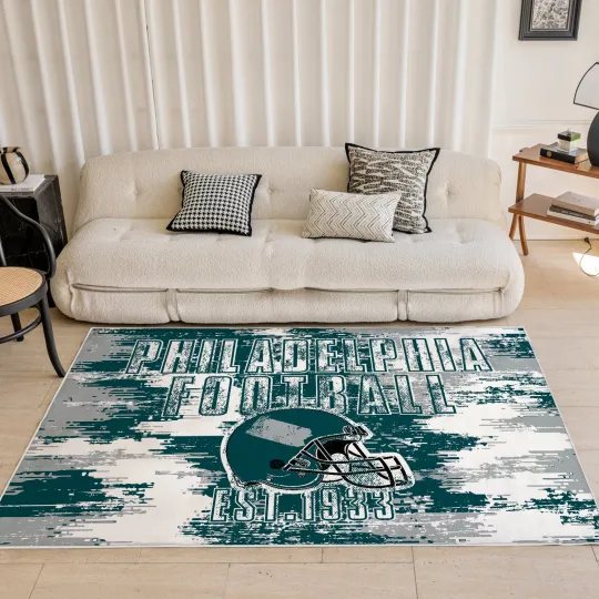 Discover New Philadelphia Machine Washable Football Rug