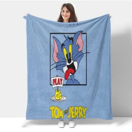 Discover Tom And Jerry Fleece Blanket, Fun Cartoon Movie Gifts for Kid