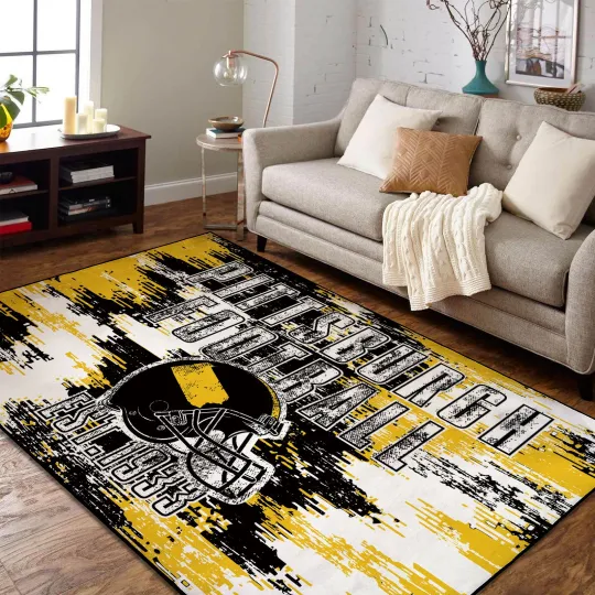Discover New Pittsburgh Football Rug Living Room Rug