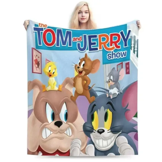 Discover Tom And Jerry Fleece Blanket, Fun Cartoon Movie Gifts for Kid