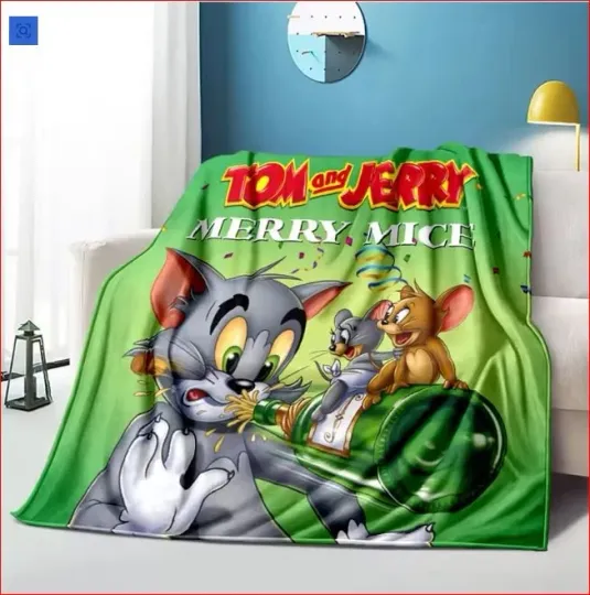 Tom And Jerry Fleece Blanket, Fun Cartoon Movie Gifts for Kid