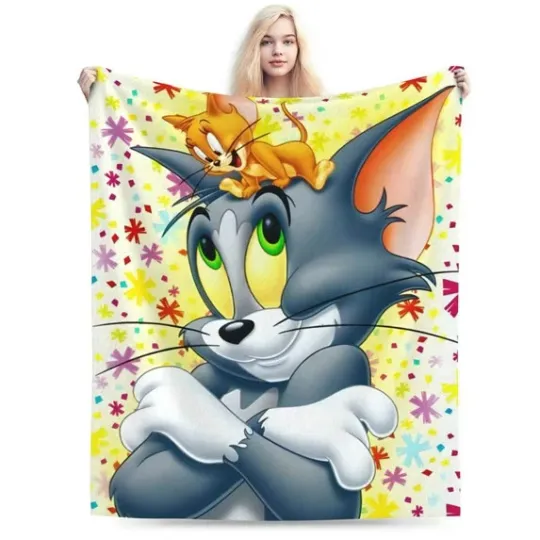Discover Tom And Jerry Fleece Blanket, Fun Cartoon Movie Gifts for Kid