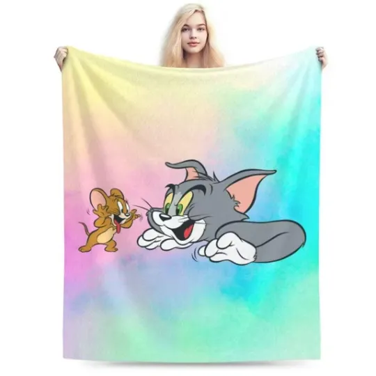 Discover Tom And Jerry Fleece Blanket, Fun Cartoon Movie Gifts for Kid