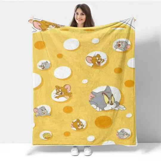Discover Tom And Jerry Fleece Blanket, Fun Cartoon Movie Gifts for Kid
