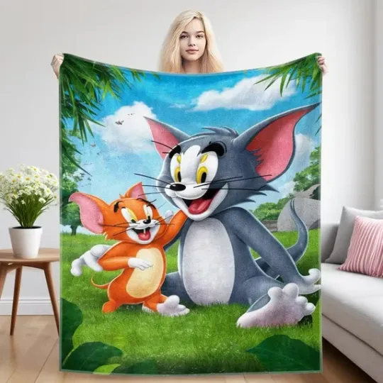 Discover Tom And Jerry Fleece Blanket, Fun Cartoon Movie Gifts for Kid