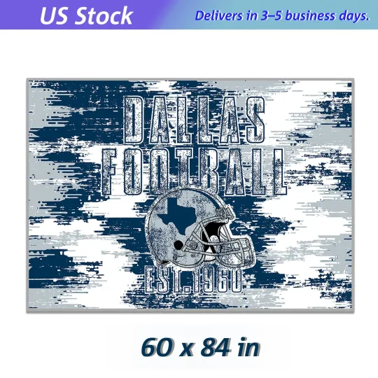 Discover Dallas Football Rug Carpet Man Cave Decor Gift