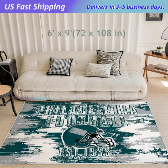 Discover Philadelphia Football Rug Carpet Man Cave Decor Gift
